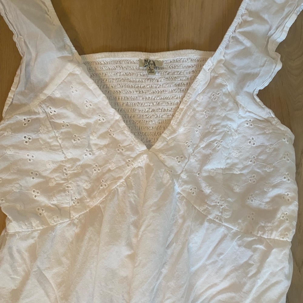 White Eyelet Ruffle Sundress - Picture 3 of 5
